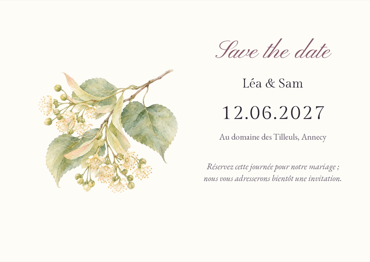 Le save the date de Léa et Sam